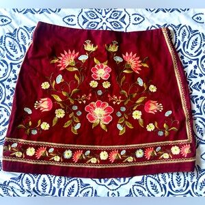 Embroidered Mini Skirt